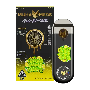 Muha Meds Live Resin Green Gorilla Glue Cartridge - Hybrid strain with balanced earthy and fruity notes
