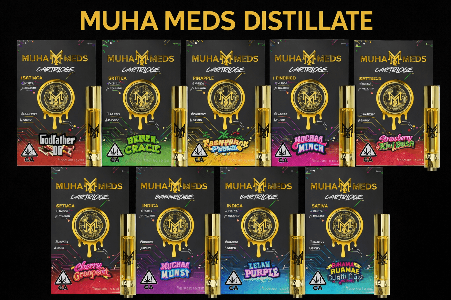 Muha Meds Carts Distillate - Premium THC Cartridges | Lab-Tested Potency
