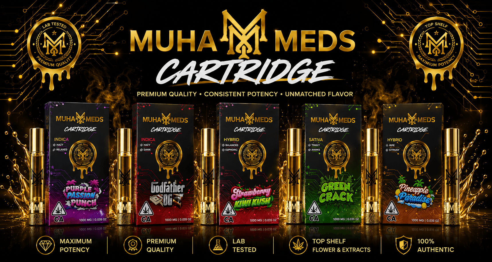Muha Meds premium cartridges and vape carts