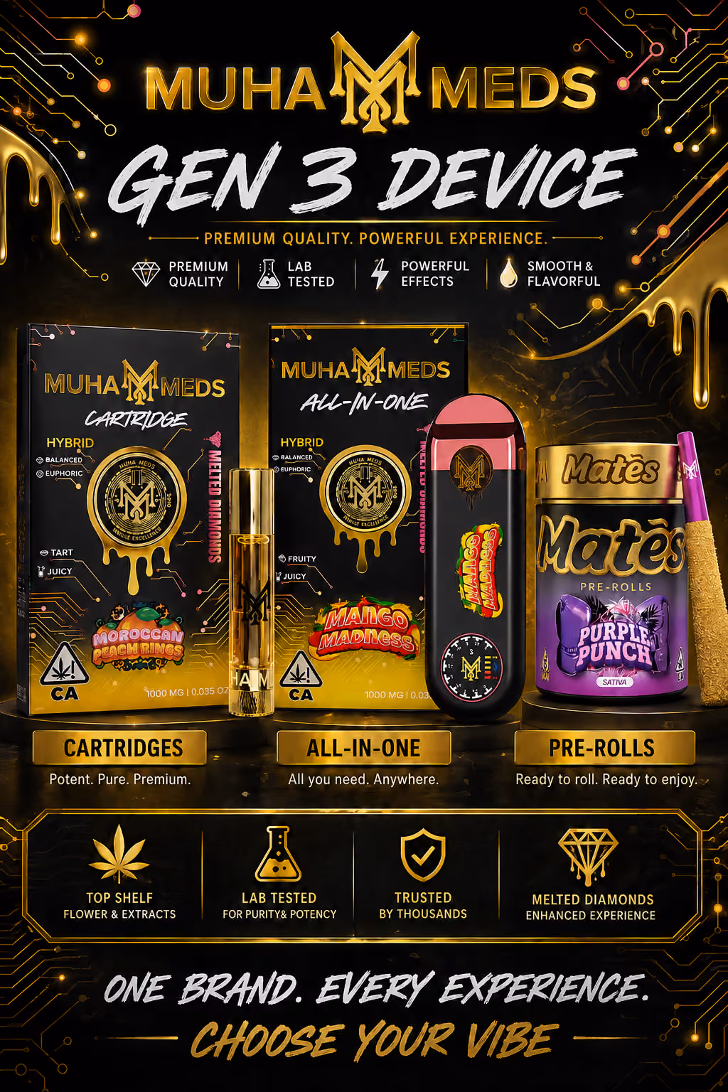 Muha Meds Gen 3 rechargeable vape device