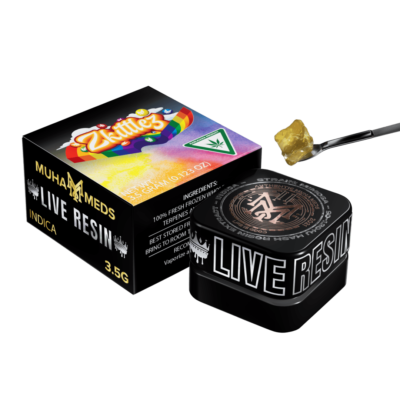 Muha Meds Live Resin Concentrate – Full-Spectrum, Terpene-Rich Concentrate – ZKITTLEZ (INDICA)